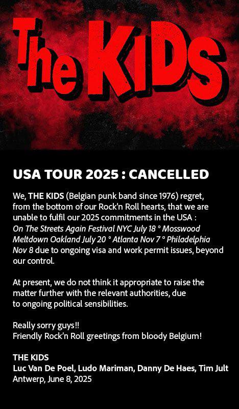 The KIDS : USA Tour 2025 CANCELLED